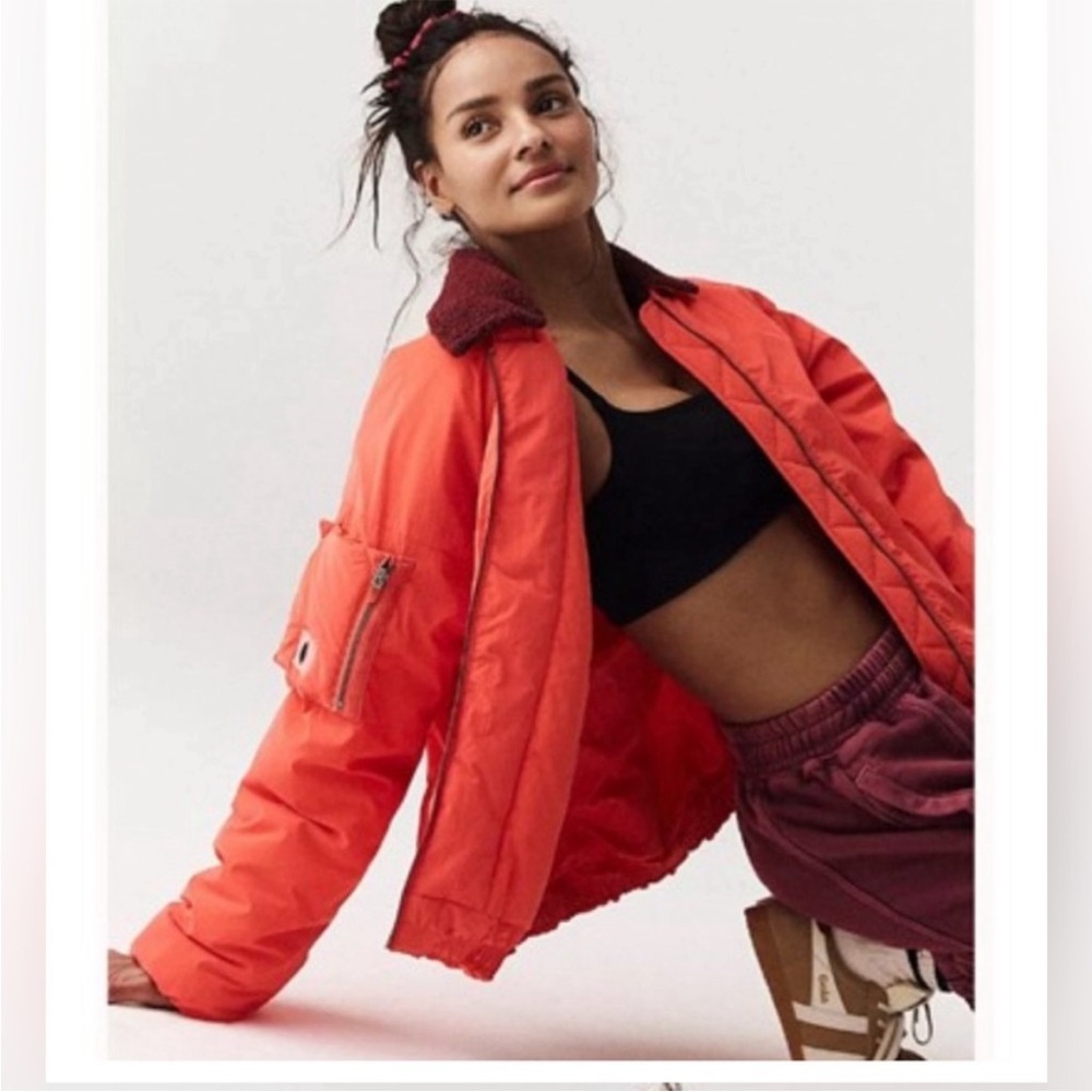 Free People FP Movement Outpost Bomber Puffer Jacket Size S